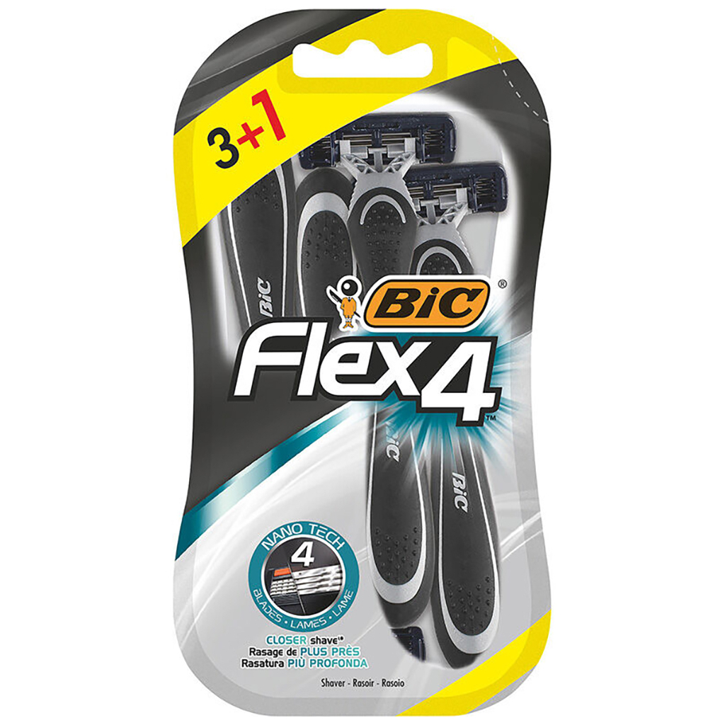 Бритва Bic Flex 4 3+1 шт. (3086123220621) - зображення 1