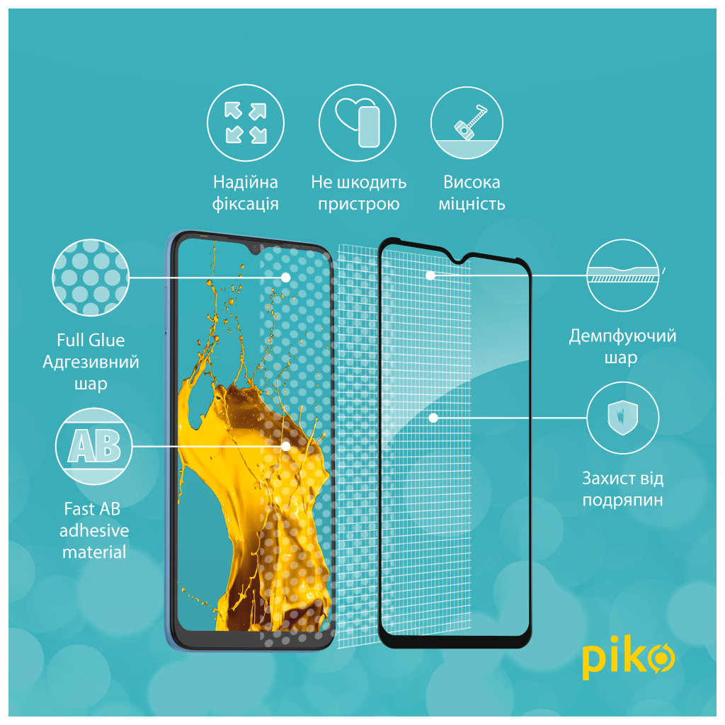 Скло захисне Piko Full Glue Tecno Pop 5 LTE (1283126535383) - зображення 3