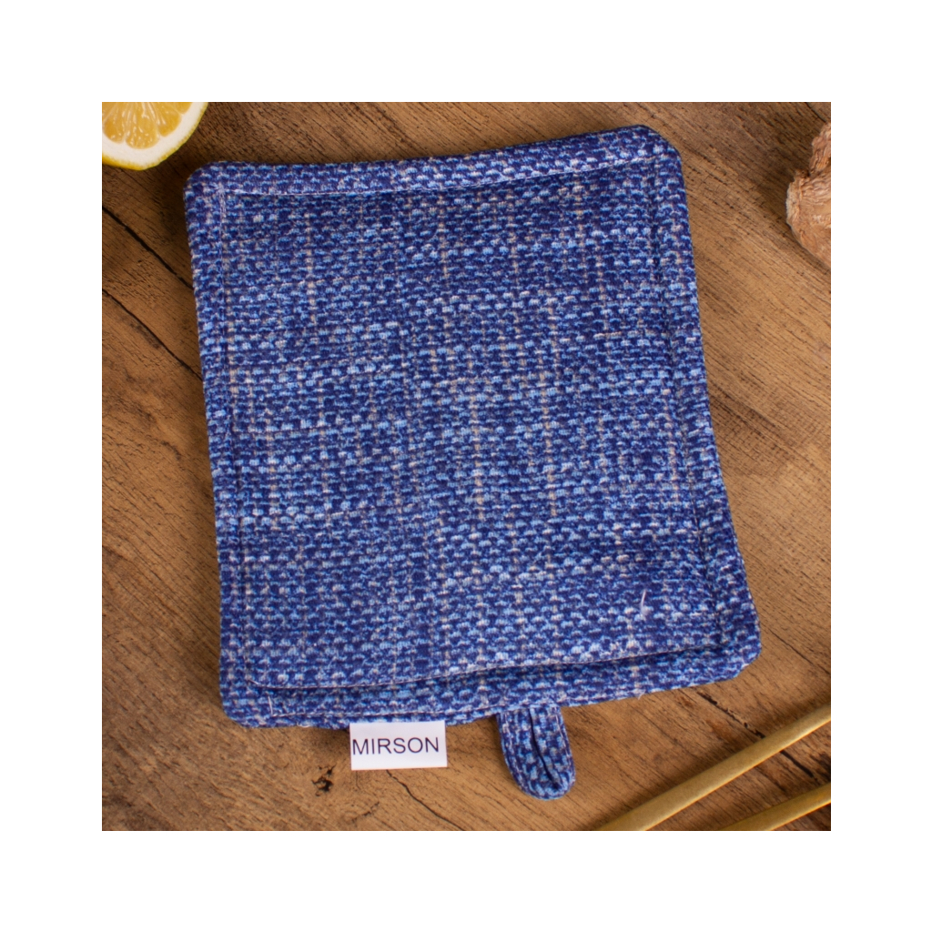 Кухонна прихватка MirSon рогожа/напівпанама №209 - Blue binding (2200006754138) - изображение 2