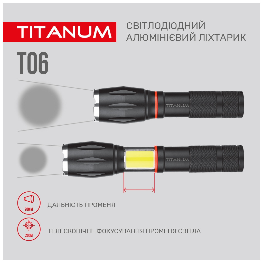 Ліхтар TITANUM 300Lm 6500K (TLF-T06) - зображення 7