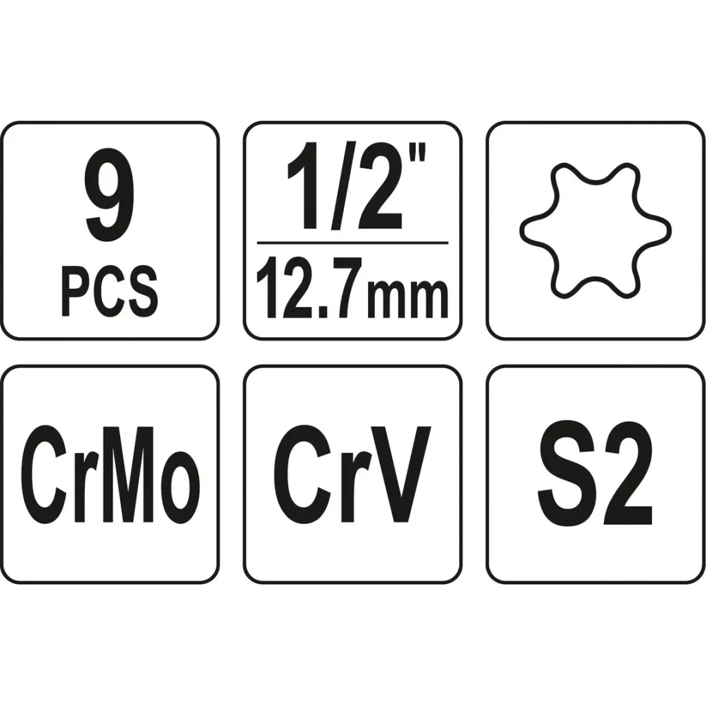 Набір торцевих головок Yato YT-10664 - изображение 4