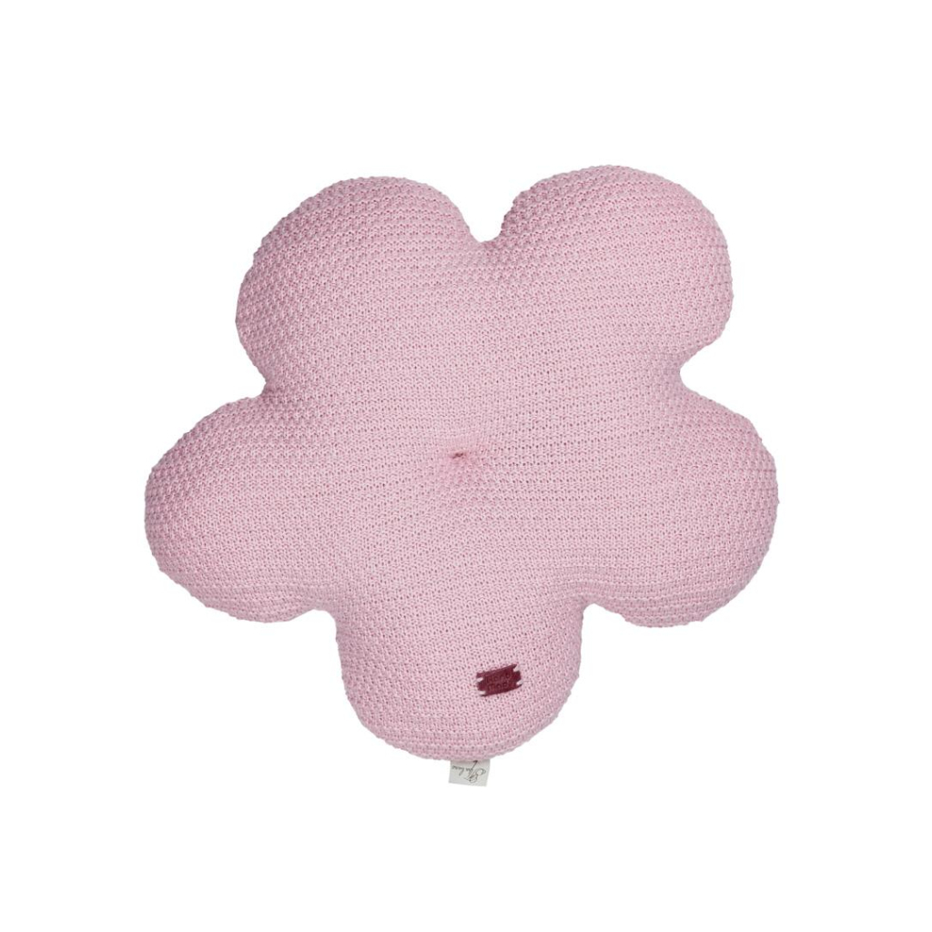 Подушка Прованс в'язана декоративна Квіточка 40 см Рожева (033712) - изображение 1