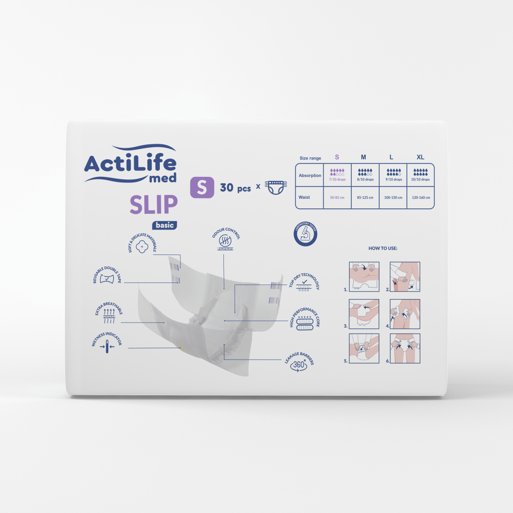 Підгузки для дорослих ActiLife Med Basic S, 30 шт (4820174981723) - зображення 2