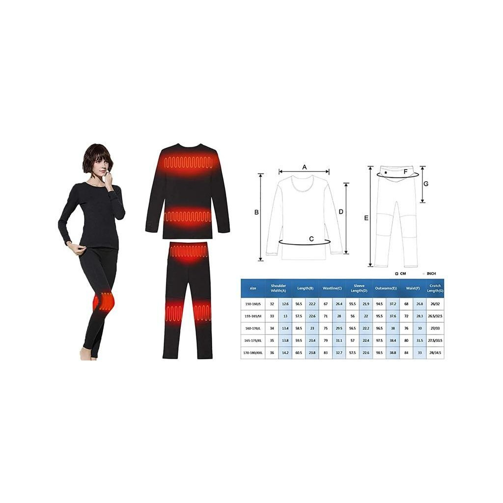 Термобілизна з підігрівом 2E eFiber for Women Black L (2E-HUEFWL-BK) - зображення 1