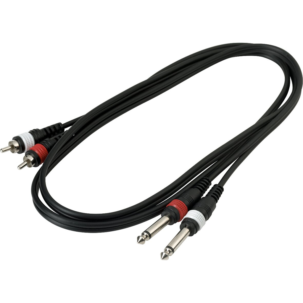 Інсертний кабель RockCable Patch Cable - 2 x RCA to 2 x TS Jack (1.5m) (RCL 20932 D4) - picture 3