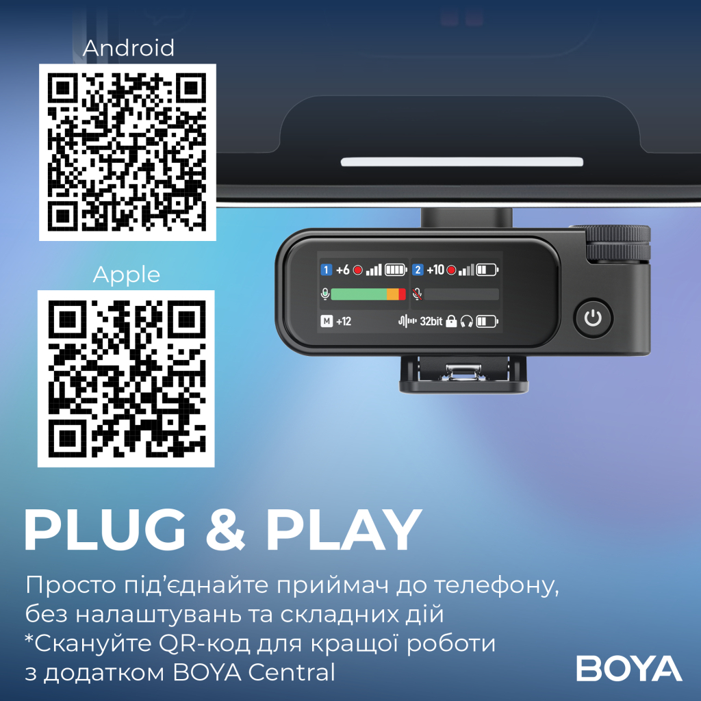 Мікрофон Boya MIC 2-02 Type-C/TRS Black (MIC 2-02) - изображение 16