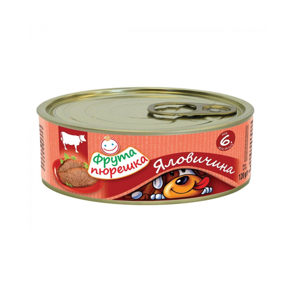 Дитяче пюре Фрута пюрешка з яловичини, 120 г (8595139773991) - зображення 1