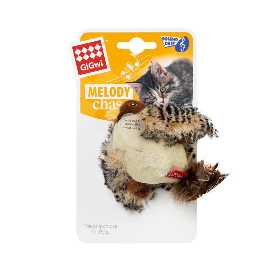 Іграшка для котів GiGwi Melody chaser Пташка зі звуковим чіпом 13 см (75042) - зображення 2