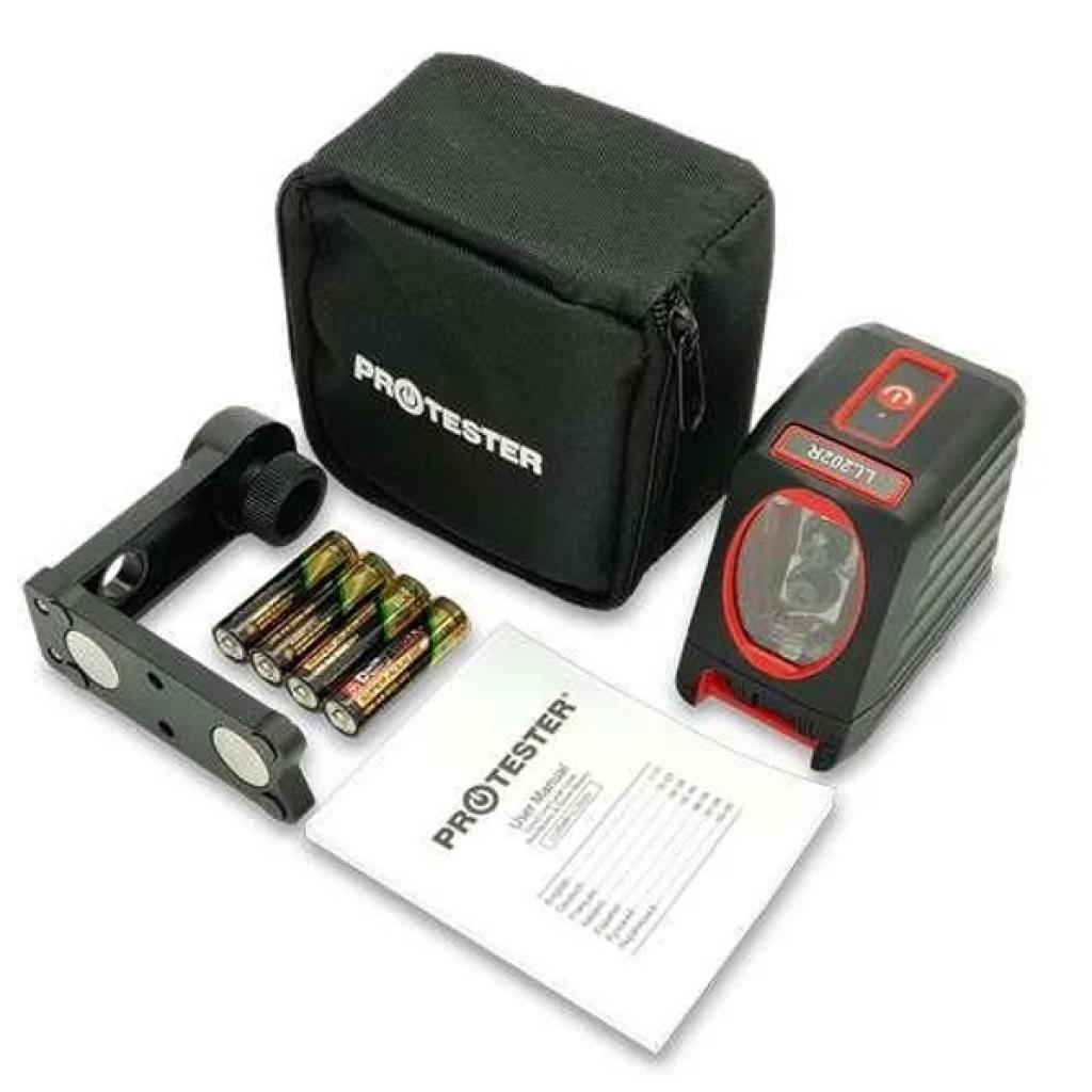 Лазерний нівелір Protester 2 ліниї, 1H/1V, 2 лазерних модуля червоний промінь (LL202R) - зображення 3