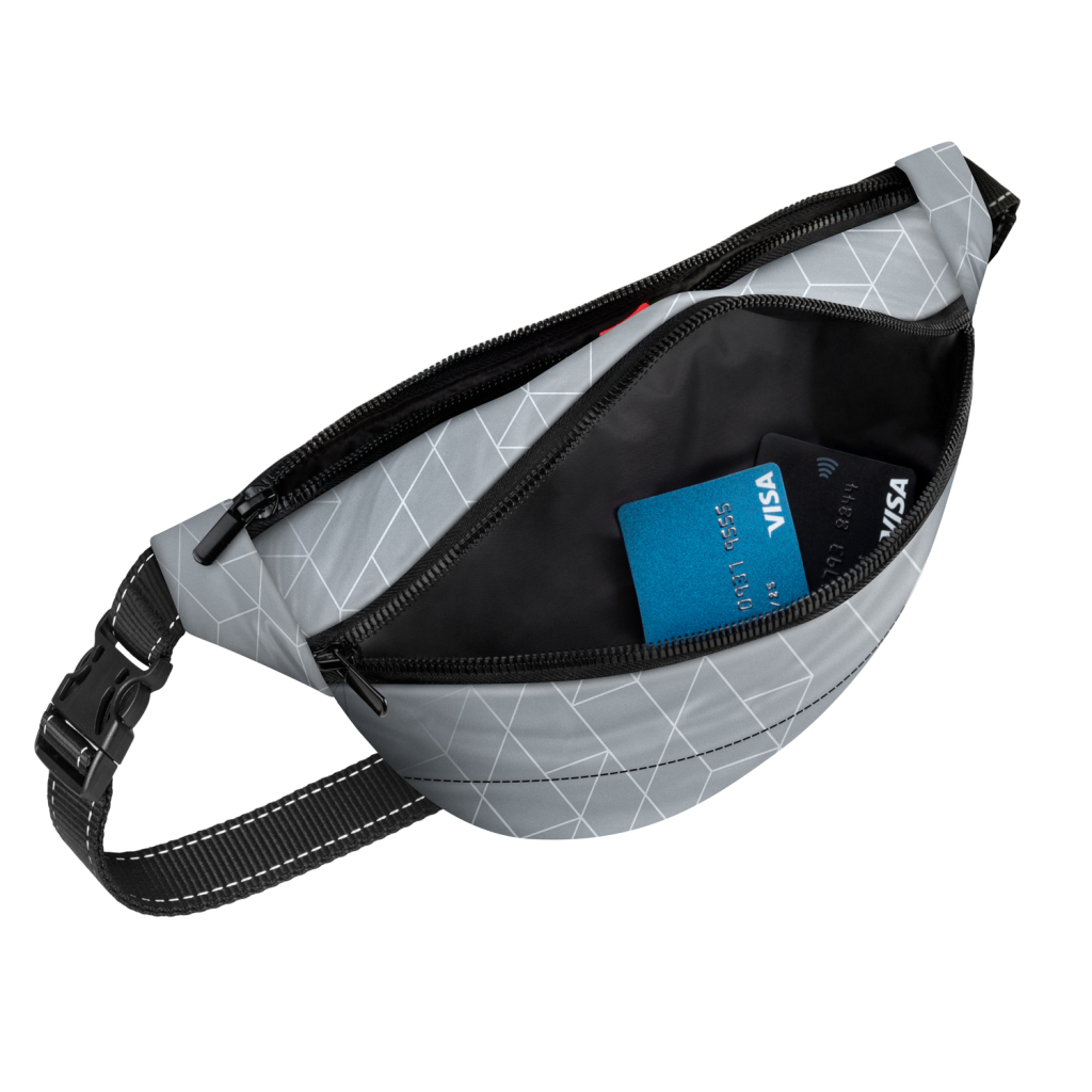 Поясна сумка-бананка для собак WAUDOG Family світловідбивна 33х17х10 см (5686) - изображение 3