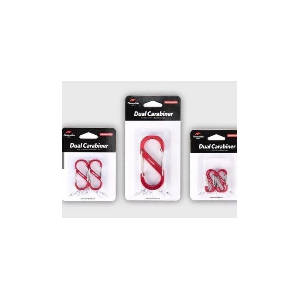 Карабін туристичний Naturehike S-type NH20GS004, 5см, червоний (6927595747117) - зображення 3