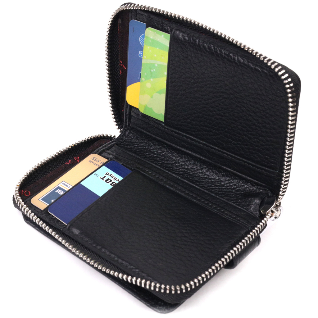 Гаманець Karya З натуральної шкіри Чорний (21343) - зображення 7