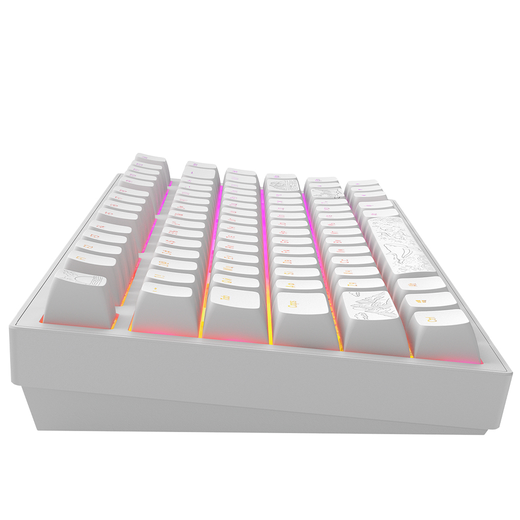 Клавіатура Dark Project ALU81 Terra Nostra PBT RGB Mech G3MS Moonstone White (DPKB_NOSTRA_81_ANSI_WHITE_UA) - зображення 7
