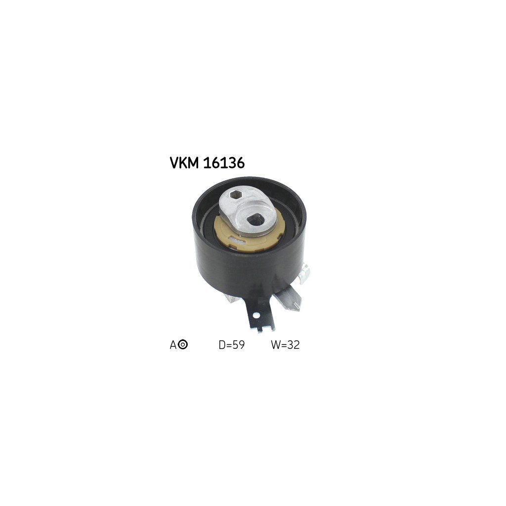 Ролик натягувача ременя SKF VKM 16136 - зображення 1