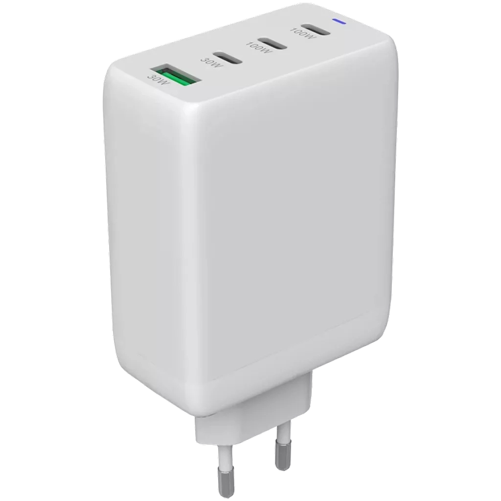 Зарядний пристрій Canyon CU100ACC GaN 100W 3xPD 1xQC EU White (CNS-CUW100ACC) - изображение 1