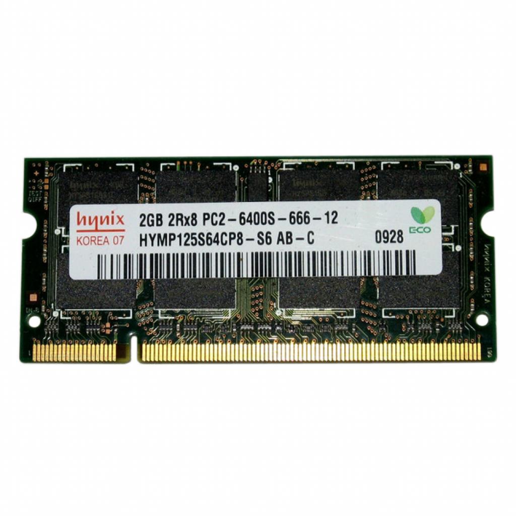 Модуль пам'яті для ноутбука SoDIMM DDR2 2GB 800 MHz Hynix (HYMP125S64CP8-S6) - зображення 1