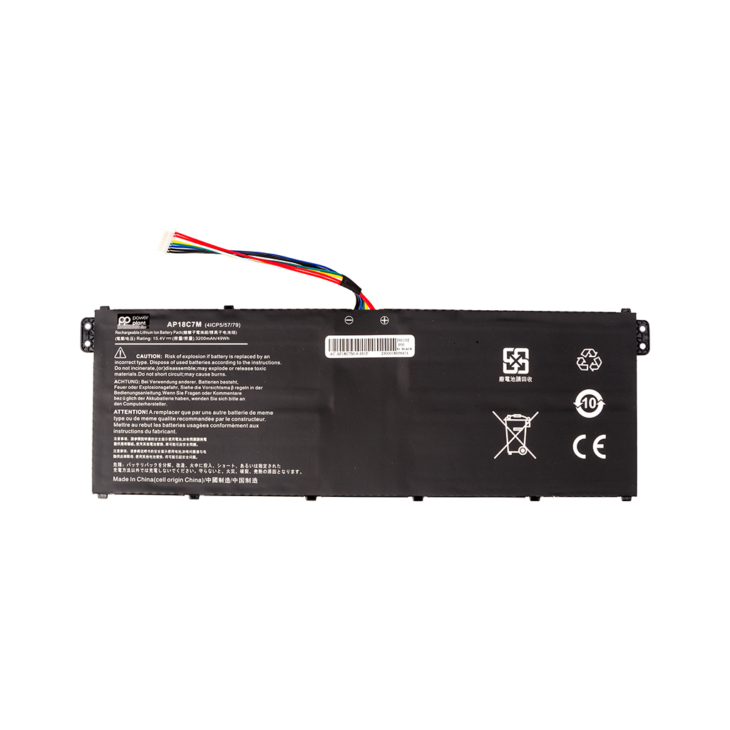 Акумулятор до ноутбука ACER Swift 3 (AP18C7M) 15.4V 3200mAh PowerPlant (NB410750) - зображення 1