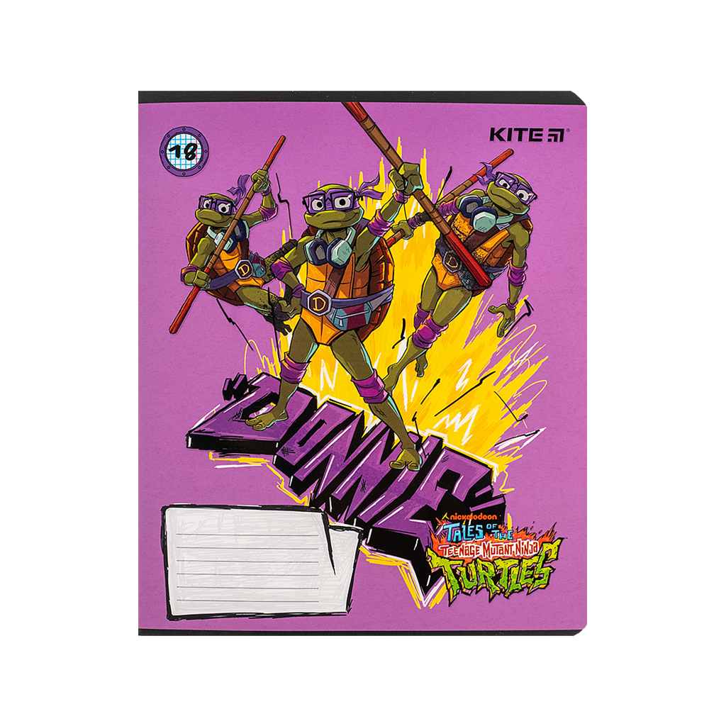 Зошит Kite Ninja Turtles, 18 аркушів, клітинка (NT24-236) - изображение 8