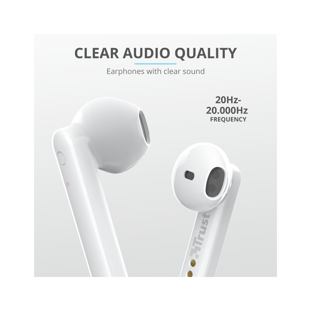 Навушники Trust Primo Touch True Wireless Mic White (23783) - зображення 10