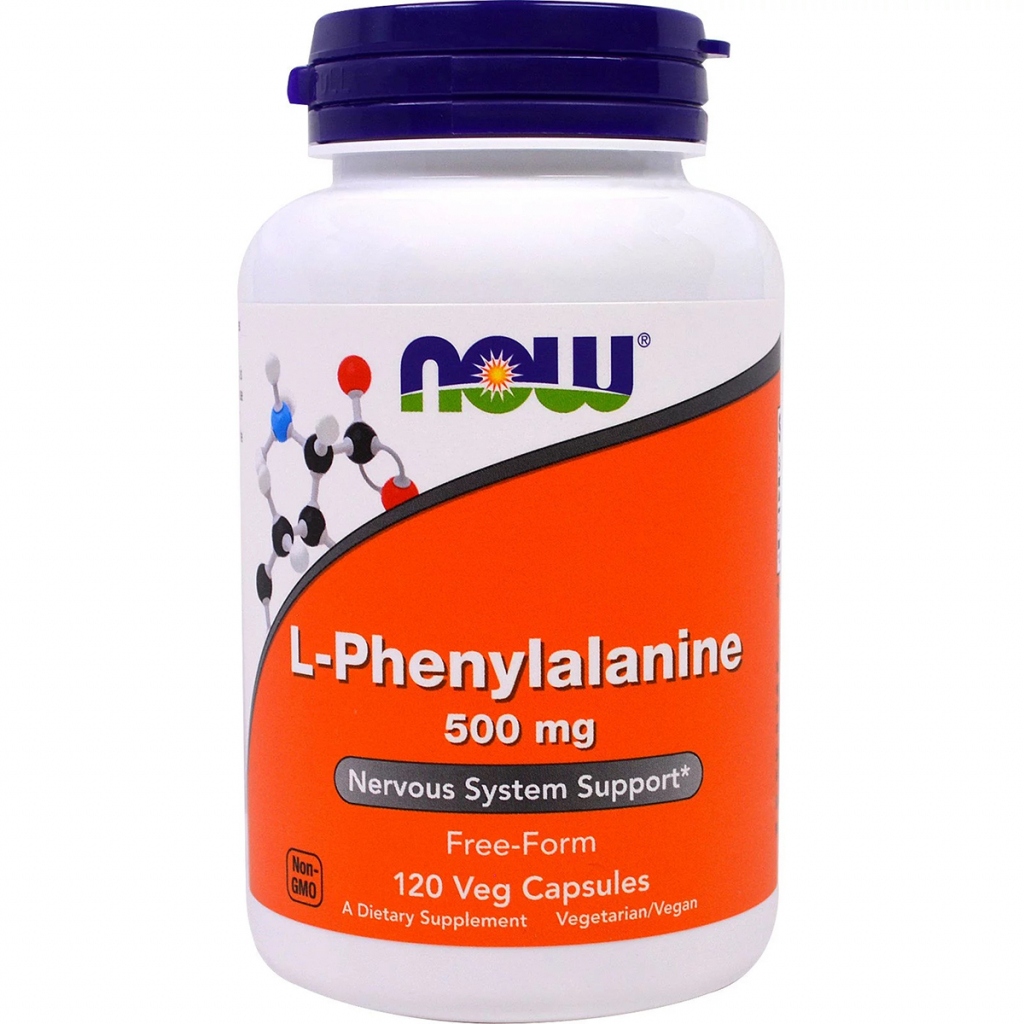 Амінокислота Now Foods L-Фенілаланін, L-Phenylalanine, 500мг, 120 капсул (NOW-00132) - зображення 1