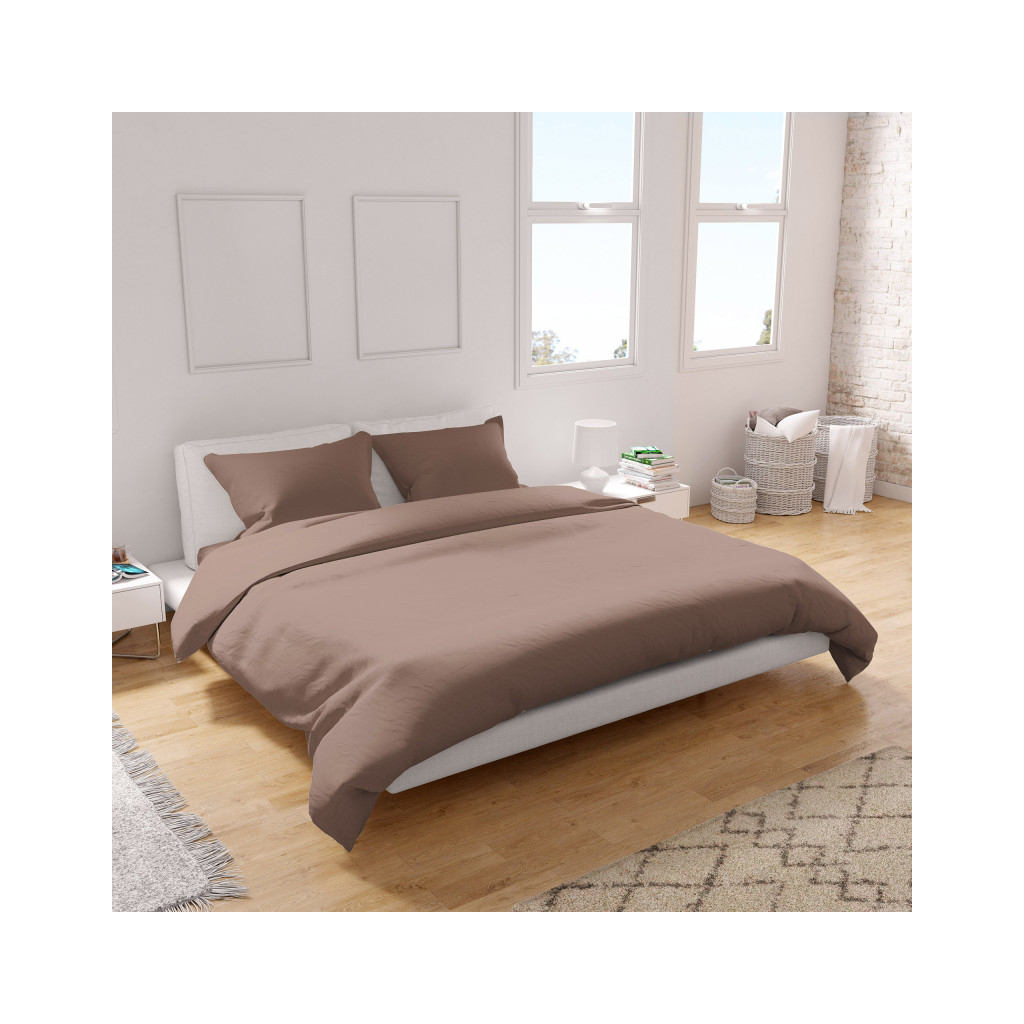 Постільна білизна Home Line Сатин Твіл (коричневий) сімейний (182752) - зображення 1