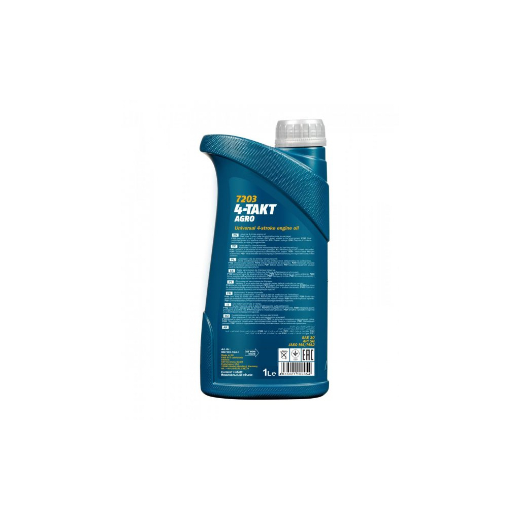 Моторна олива Mannol 4-TAKT AGRO 1л SAE 30 (MN7203-1) - зображення 2