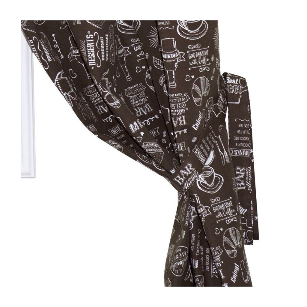 Штора Прованс комплект Breakfast Brown 136x170 см 2 шт (11137) - изображение 2