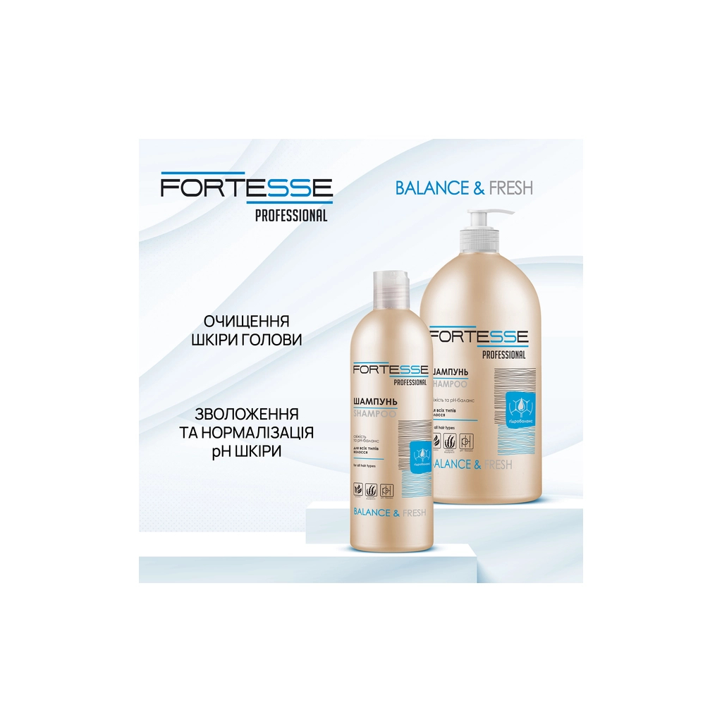 Шампунь Fortesse Professional Balance & Fresh 1000 мл (4820000306201) - изображение 4