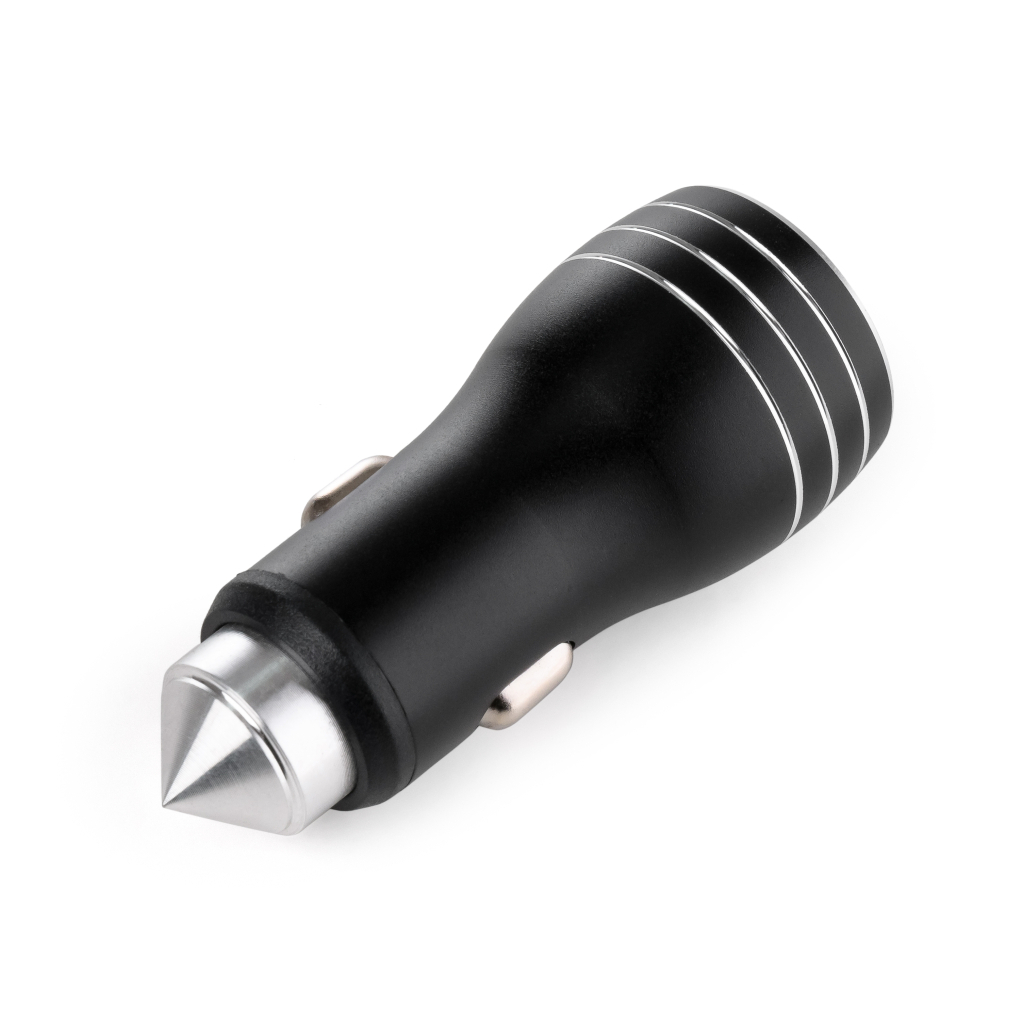 Зарядний пристрій Vinga QC3 Quick Dual USB Car Charger aluminium 18W Max (VCCQAABK) - зображення 2