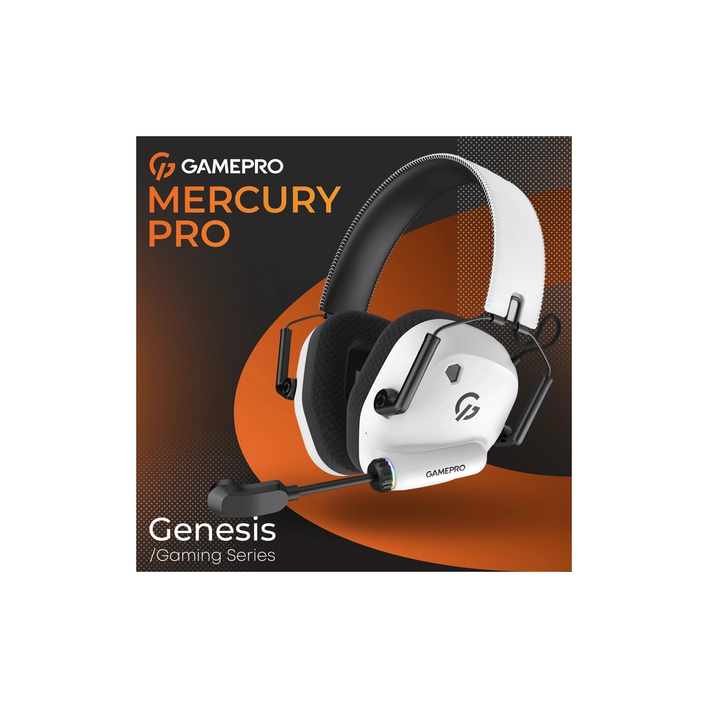 Навушники GamePro Genesis Mercury Pro 3-Mode White (HSW120W) - зображення 6