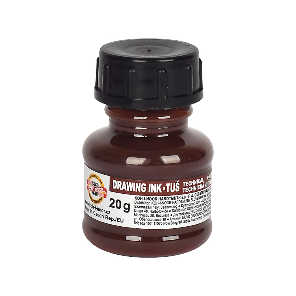 Туш для креслення Koh-i-Noor 20г коричнева (1417009) - зображення 1