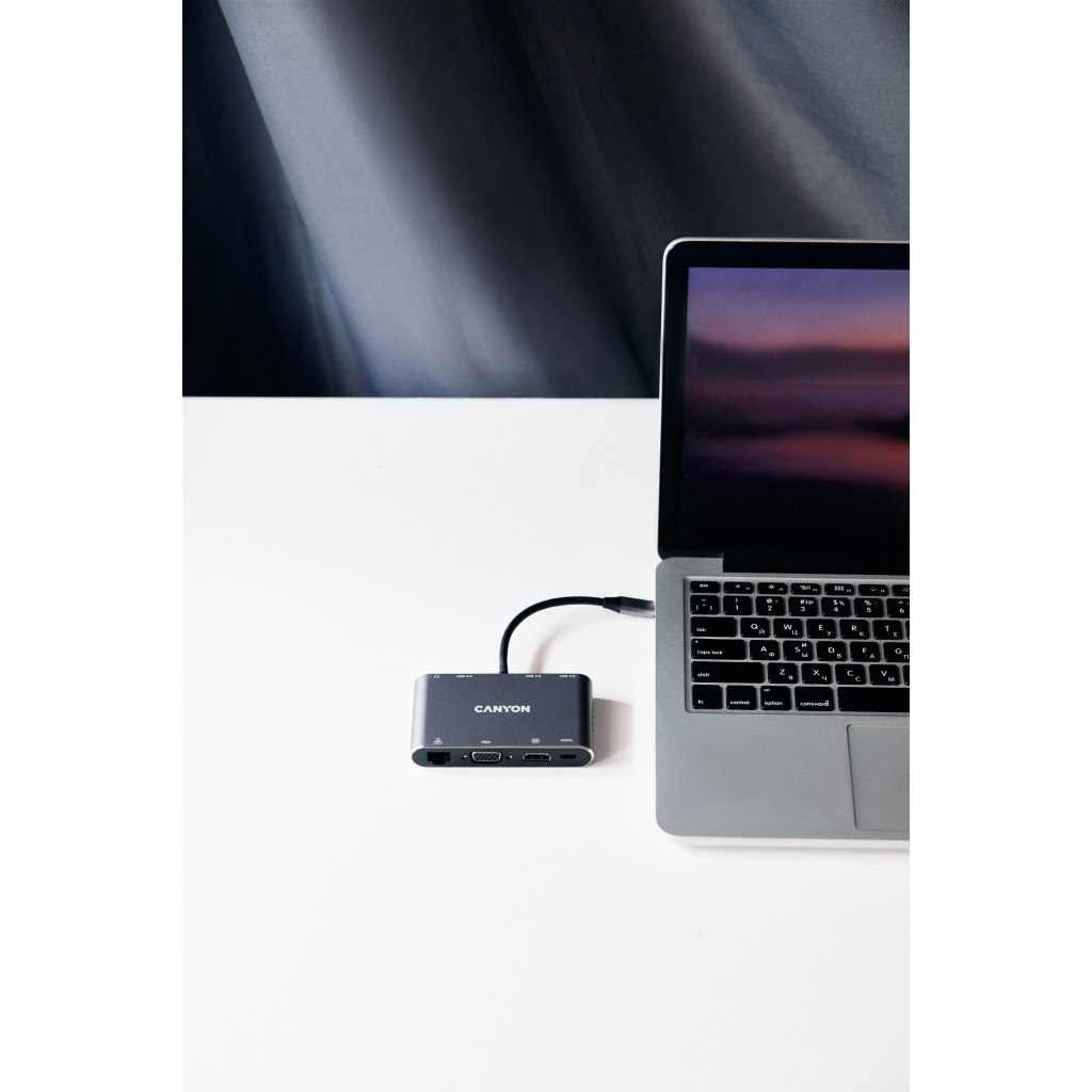 Порт-реплікатор Canyon 8-in-1 USB-C (CNS-TDS14) - зображення 4