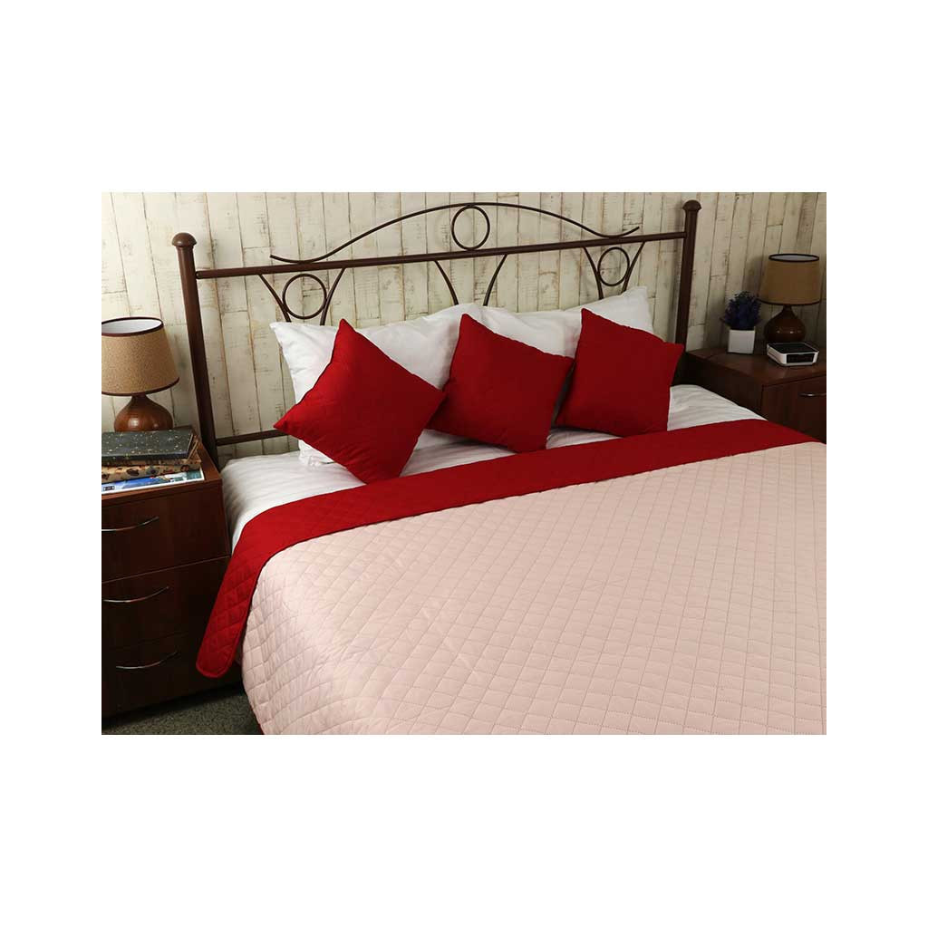 Покривало Руно двостороннє Cherry Ромб вишневе 212х240 см (329.52У_Cherry ромб) - зображення 4