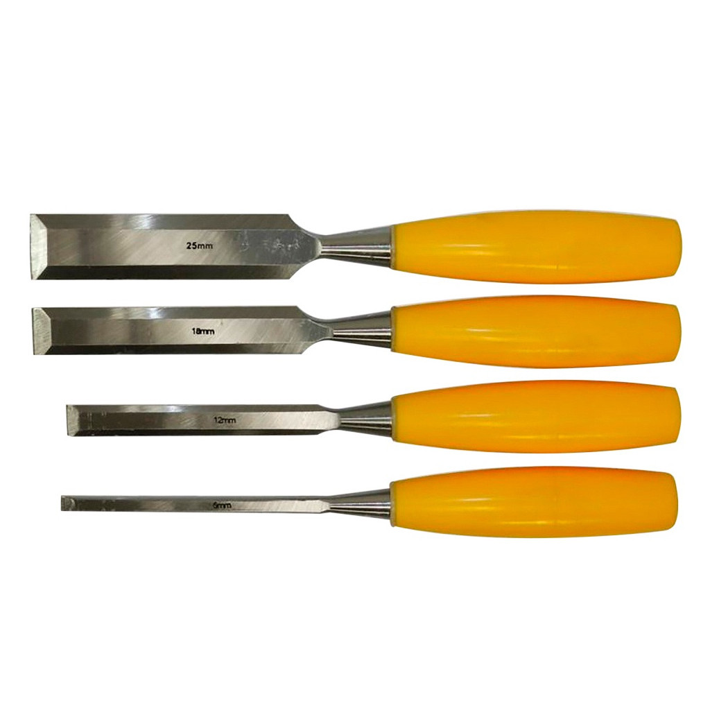 Стамеска Sigma 4шт (6, 12, 18, 25мм) пластикова ручка (4326231) - зображення 1