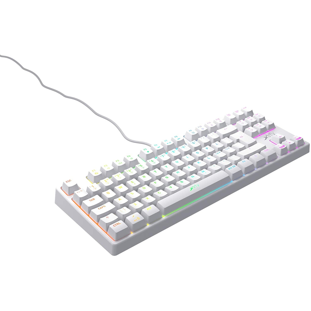 Клавіатура Xtrfy K4 TKL RGB Kailh Red Ukr-Ru White (XG-K4-RGB-TKL-WH-R-UKR) - зображення 7