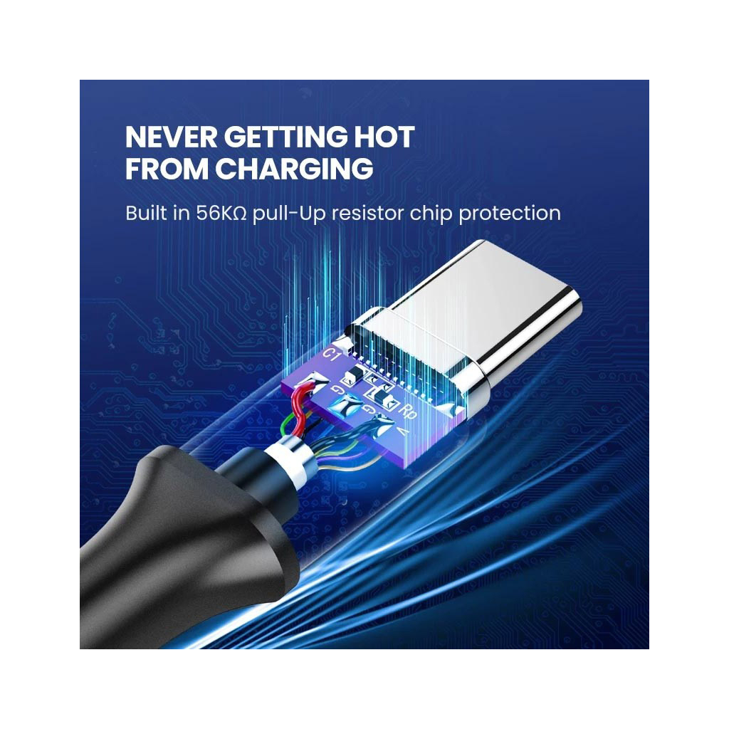 Дата кабель USB 3.0 AM to USB-C 0.5m 3A US184 black Ugreen (20881) - изображение 5