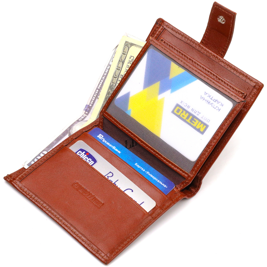 Гаманець Canpellini З натуральної шкіри Коричневий (21743) - зображення 6