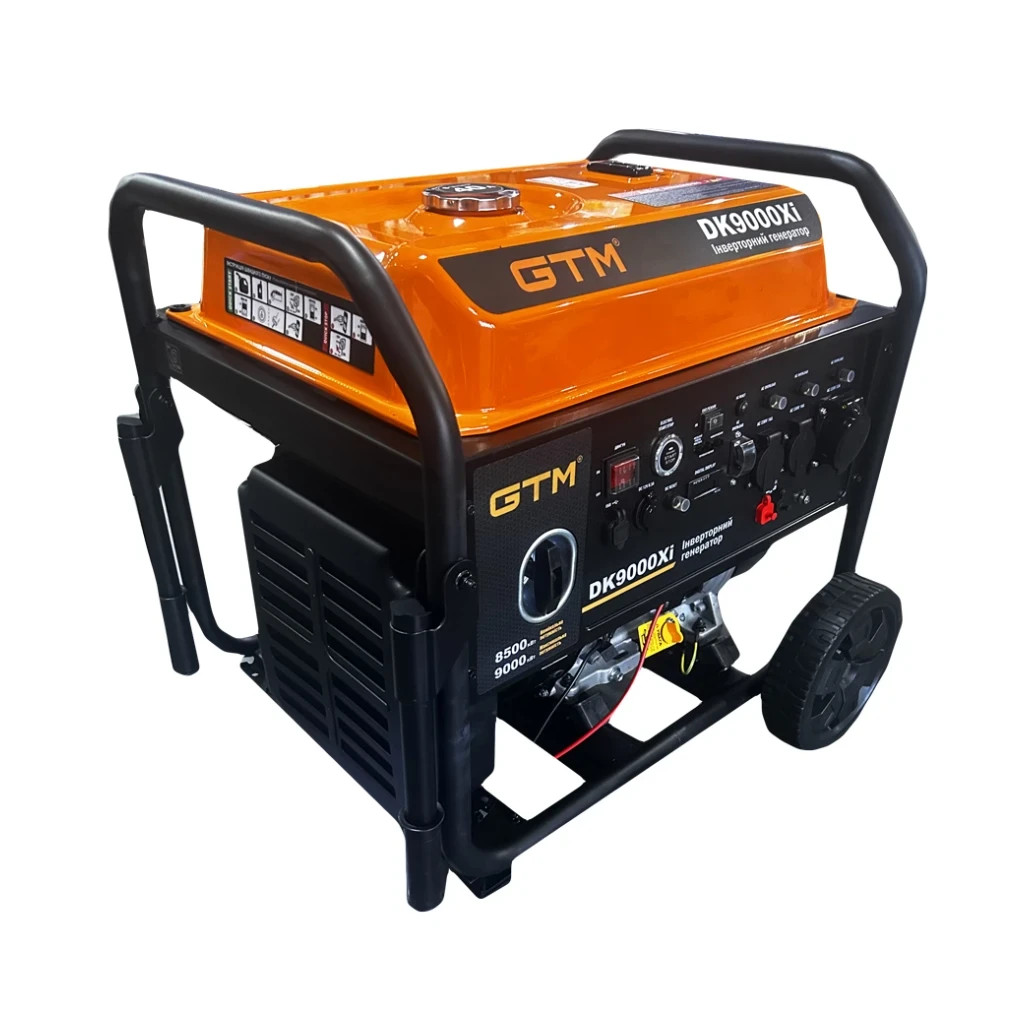 Генератор GTM інверторний DK9000Xi 9,0kW(макс)/8,5kW(ном), руч.старт/Електростарт + Колеса (DK9000Xi) - зображення 2