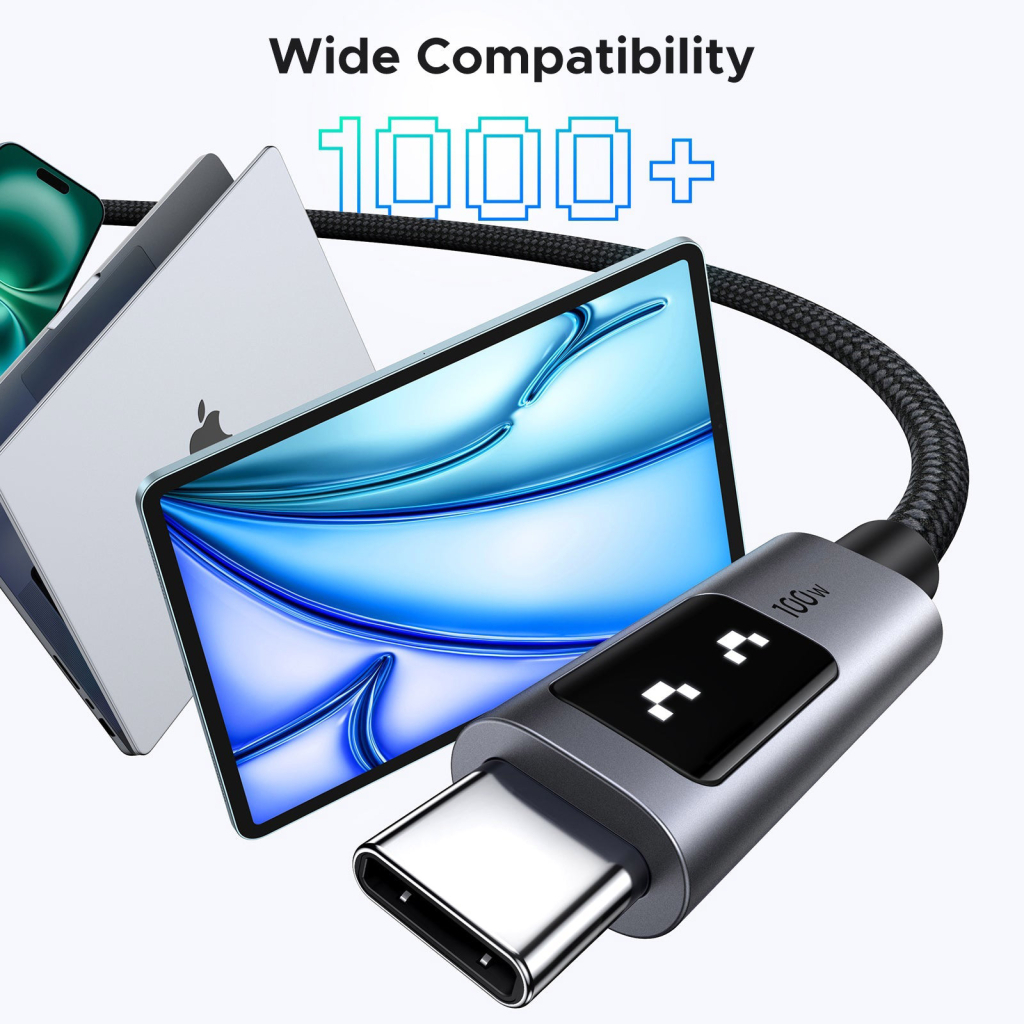 Дата кабель USB-C to USB-C 1.0m PD 100W L509 black Ugreen (35501) - зображення 11