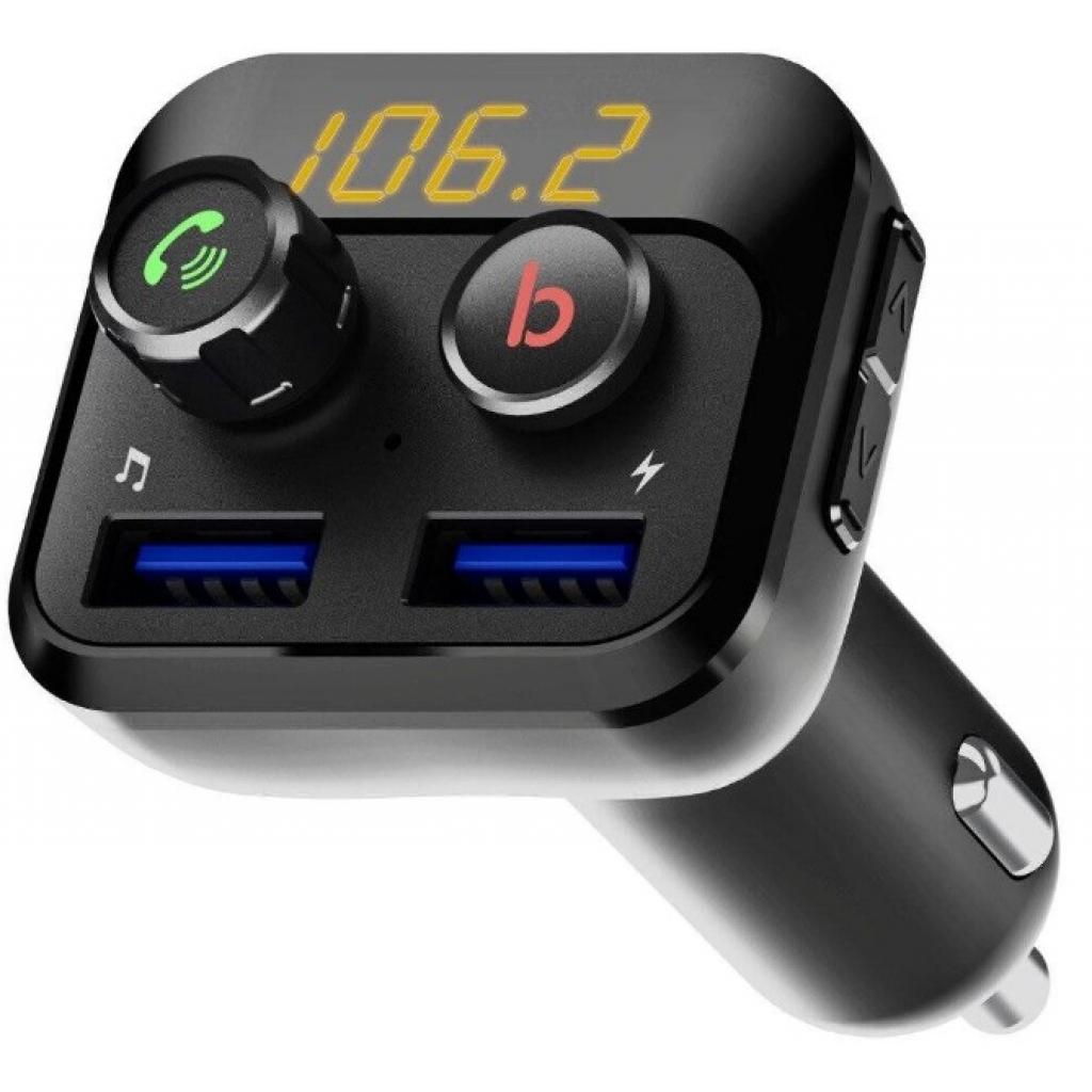 FM модулятор Grand-X 98GRX MegaBass, Bluetooth V5.0 MicroSD, 2USB , MegaBass, han (98GRX) - зображення 1