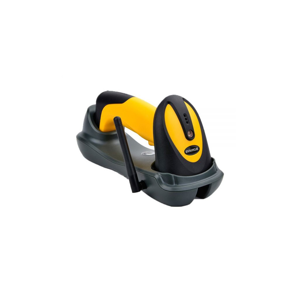 Сканер штрих-коду UKRMARK EV-W2503 2D, 433MHz, USB, IP64, stand, black/yellow (900769) - зображення 2