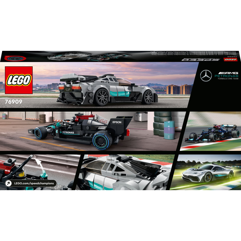 Конструктор LEGO Speed Champions Mercedes-AMG F1 W12 E Performance та Mercedes-AMG Project One 564 деталі (76909) - зображення 7