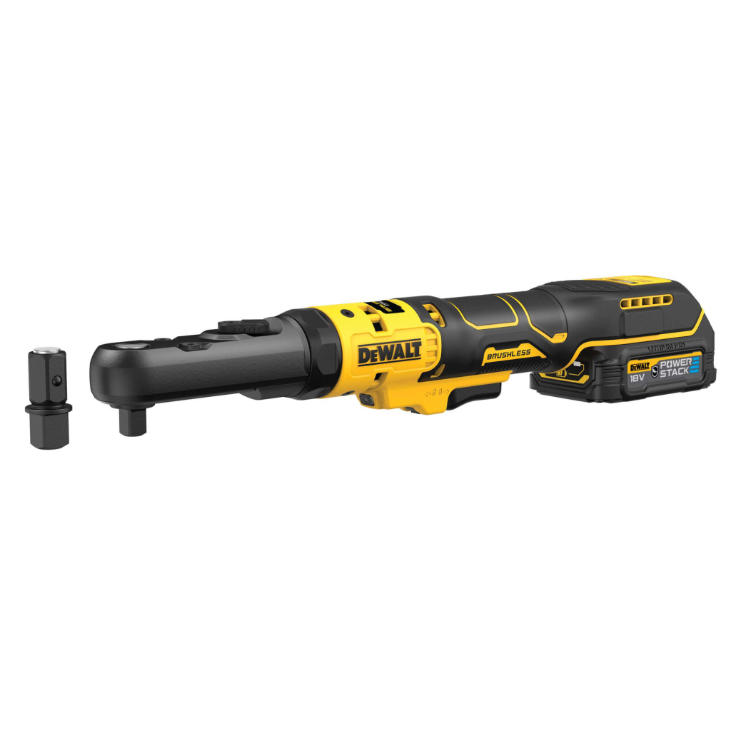 Гайковерт DeWALT кутовий, XR Li-Ion PowerStack 18 GFN, 1.7Ah, 102 Нм (DCF510E2G) - изображение 1