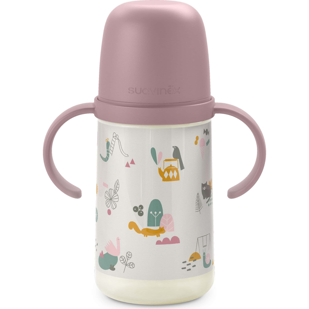 Поїльник-непроливайка Suavinex A walk in the park з силіконовим носиком, 270 мл, +6 місяців, рожева (308289) - зображення 2