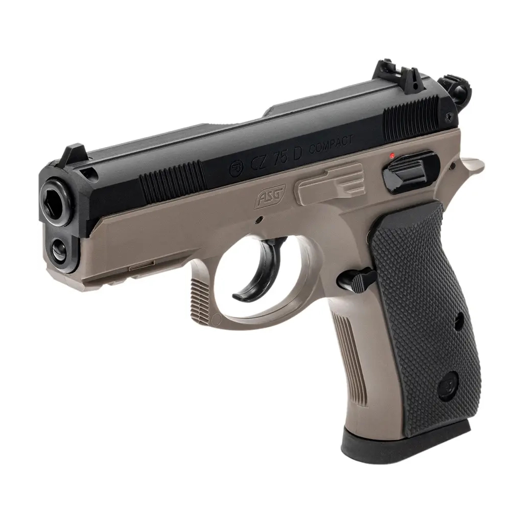 Страйкбольний пістолет ASG CZ 75D Compact FDE Spring (18603) - зображення 3