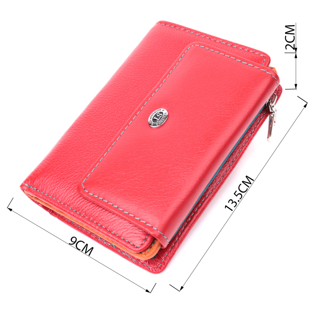 Гаманець ST Leather З натуральної шкіри Червоний (22503) - зображення 4