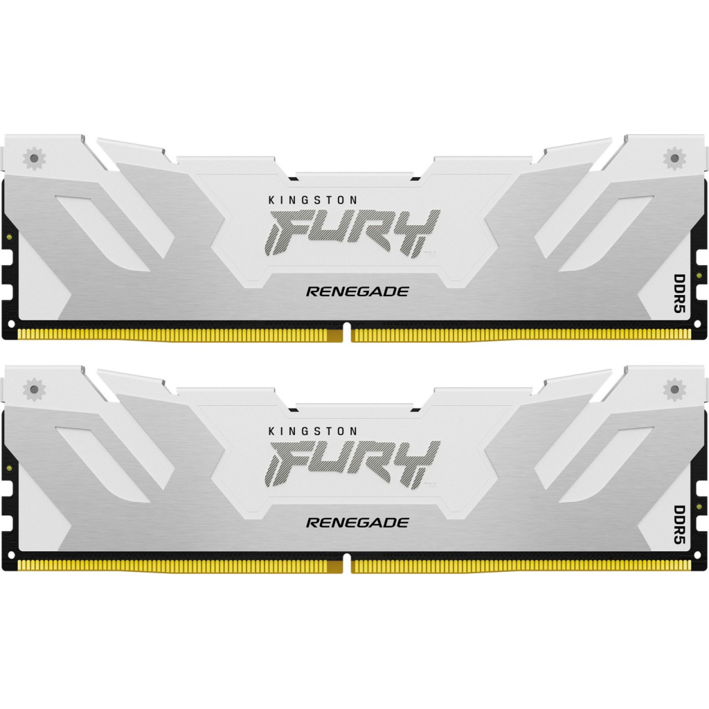 Модуль пам'яті для комп'ютера DDR5 32GB (2x16GB) 7200 MHz Renegade White XMP Kingston Fury (ex.HyperX) (KF572C38RWK2-32) - зображення 1