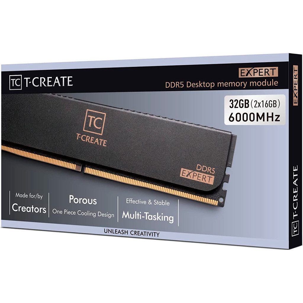 Модуль пам'яті для комп'ютера DDR5 32GB (2x16GB) 6000 MHz T-Create Expert Black Team (CTCED532G6000HC38ADC01) - зображення 5