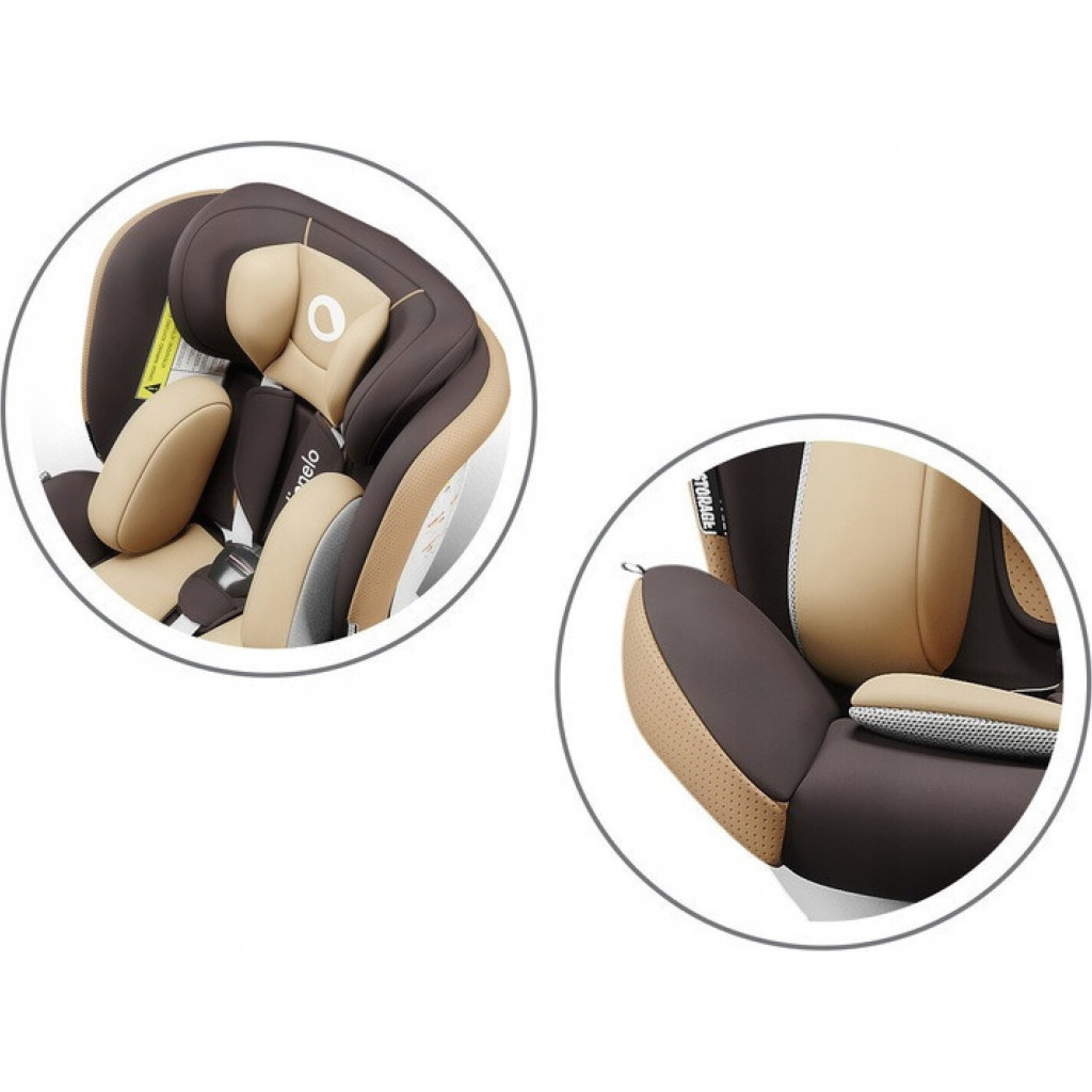 Автокрісло Lionelo Bastiaan One 0-36 кг Beige Chocolate (LO-BASTIAAN ONE BEIGE CHOCOLATE) - зображення 8