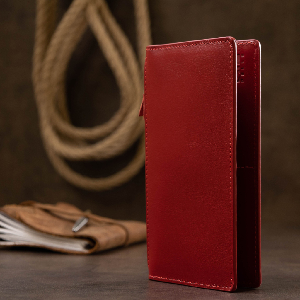 Портмоне Grande Pelle Шкіряне Червоне (11514) - зображення 7